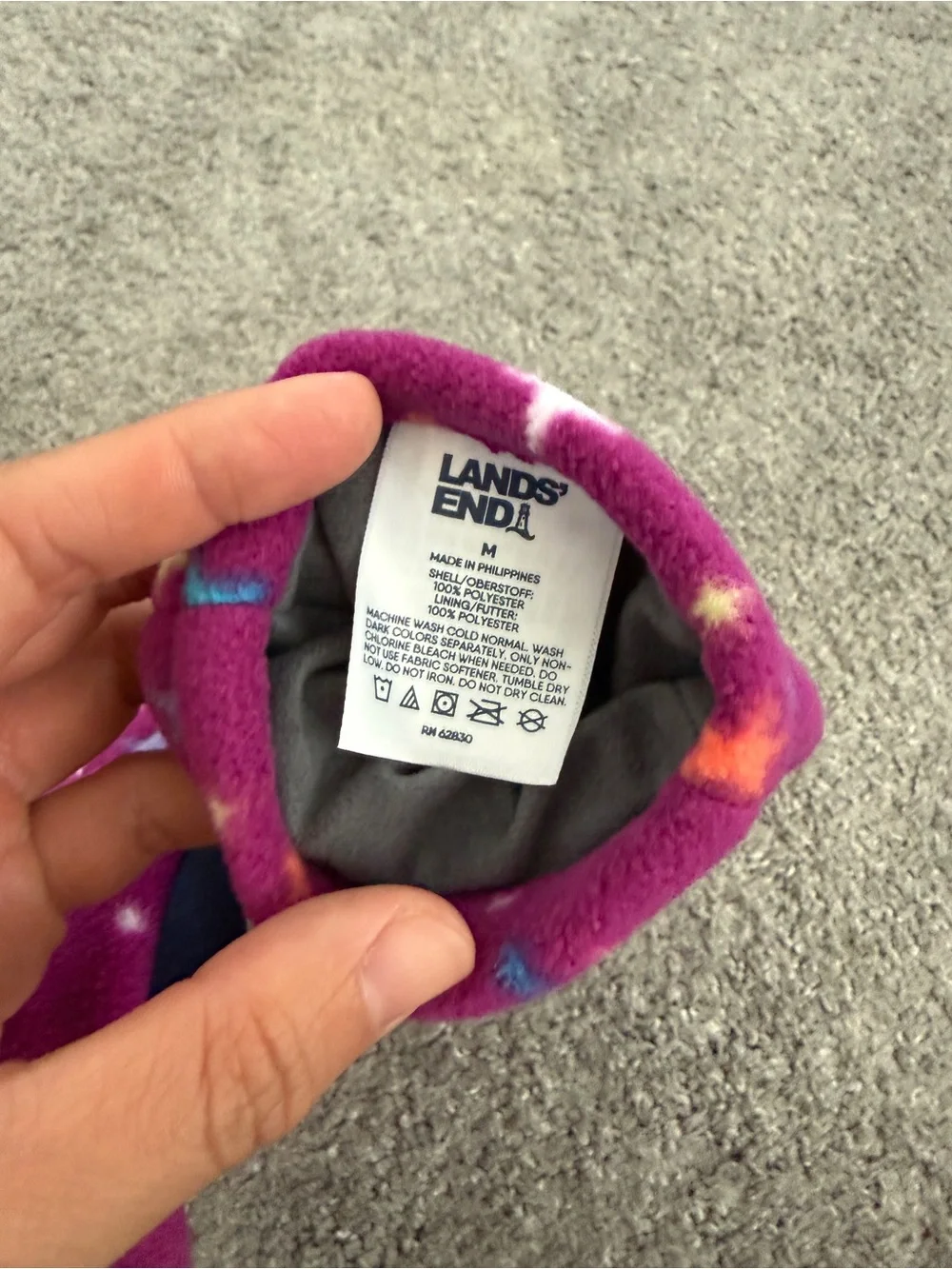 Lands' End Kids Star Fleece Gloves Size Medium